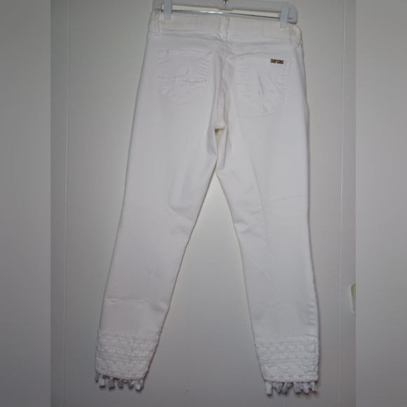 Lilly Pulitzer White Jeans with Fringe Hem - Picture 2 of 13